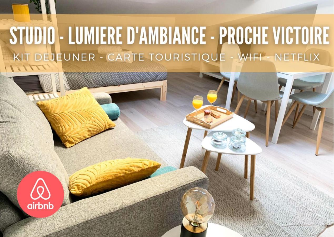 Studio Avec Lumiere D'Ambiance - Proche Victoire Apartment Bordeaux Bagian luar foto